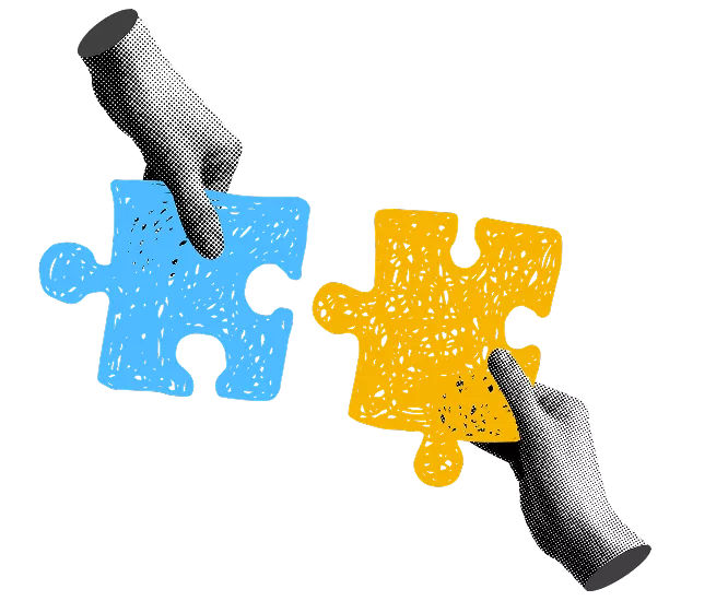 Encaixando peças de quebra-cabeça